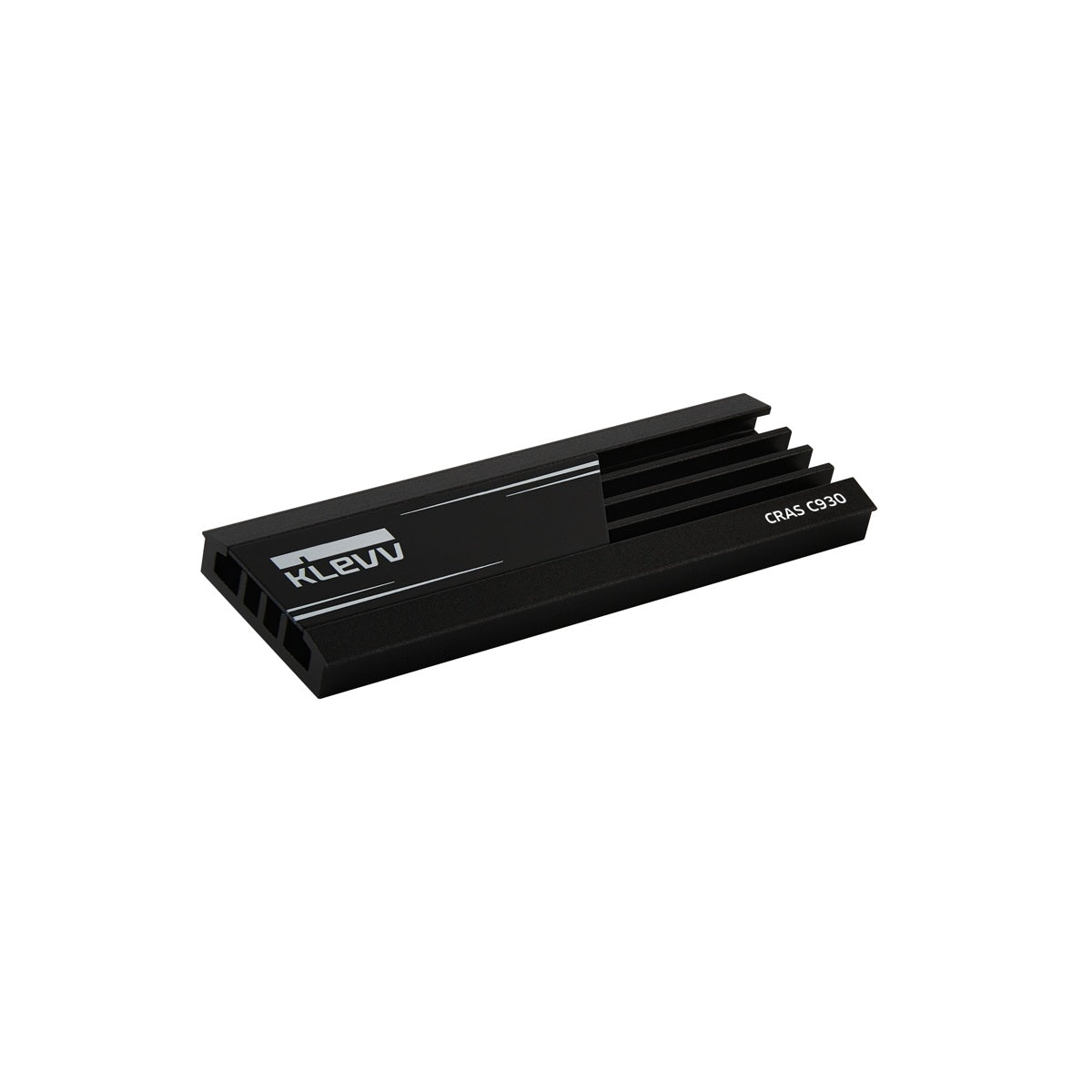 KLEVV CRAS C930 SSD with heatsink angled view