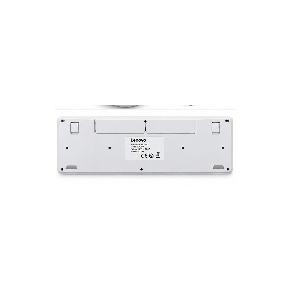 Lenovo KN220 white wireless keyboard underside