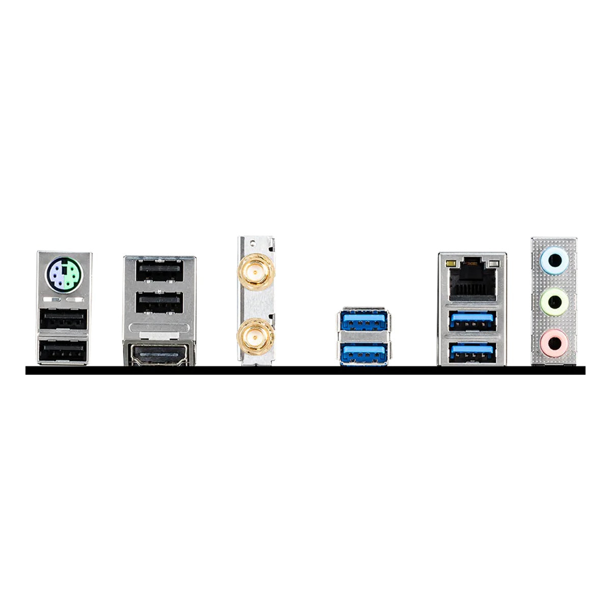 MSI B450M BAZOOKA MAX WIFI rear I/O ports
