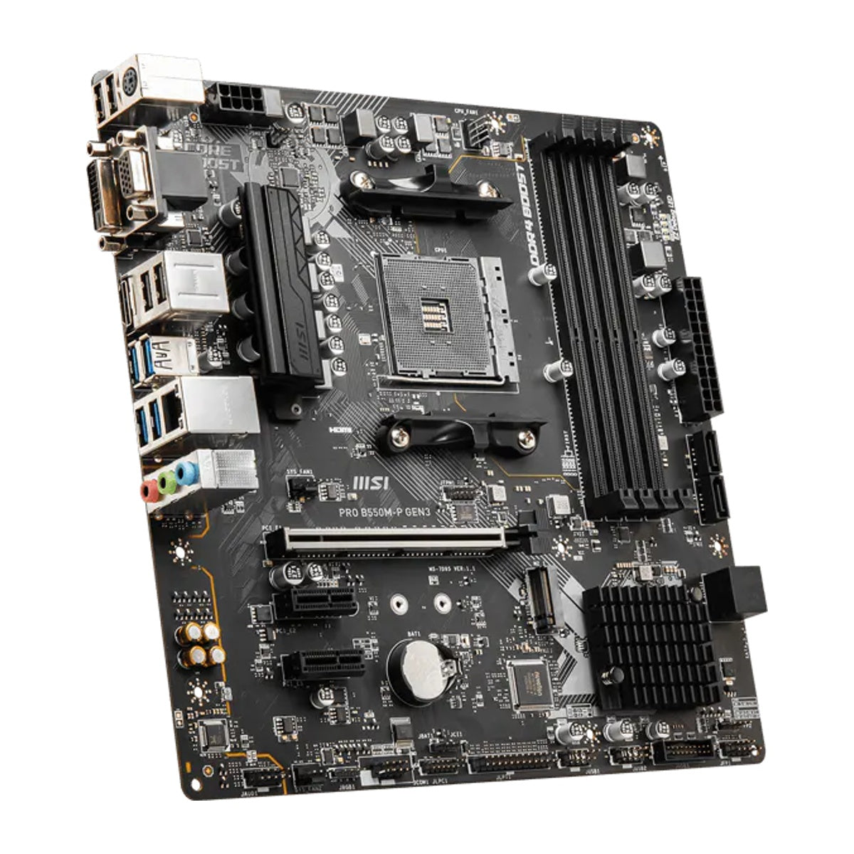 MSI PRO B550M-P GEN3 angled view