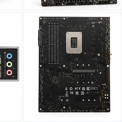 MSI PRO Z690-A DDR5 motherboard rear PCB view