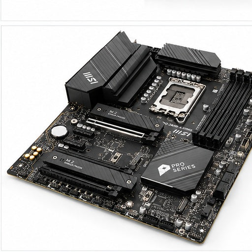 MSI PRO Z690-A DDR5 motherboard low angled view