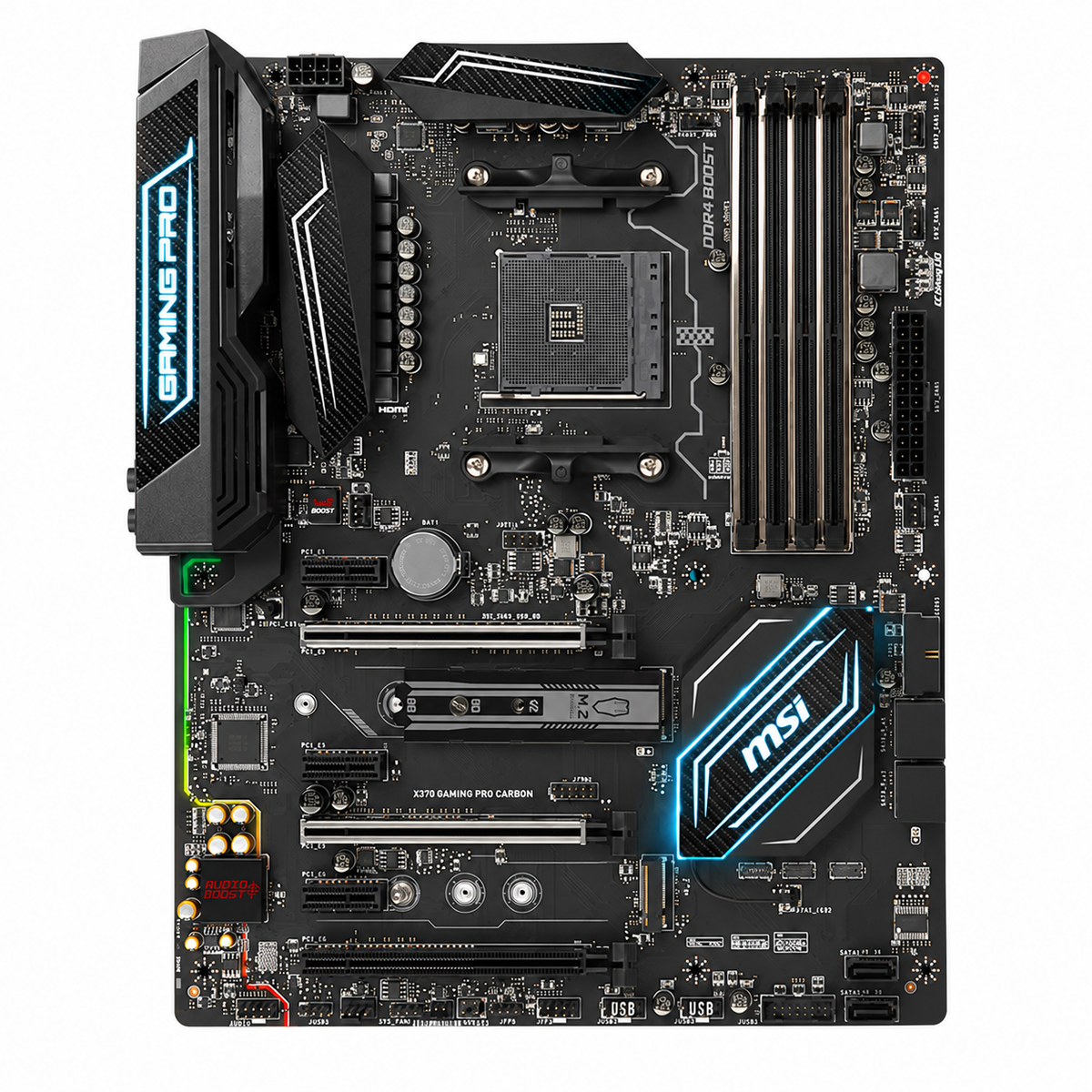 MSI X370 Gaming Pro Carbon motherboard front view