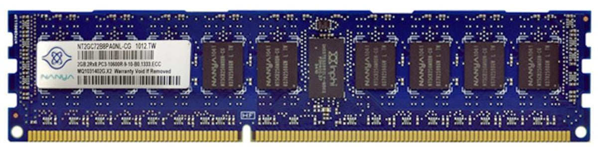 Nanya NT2GC72B8PA0NL-CG 2GB DDR3-1333 ECC Registered server RAM front view