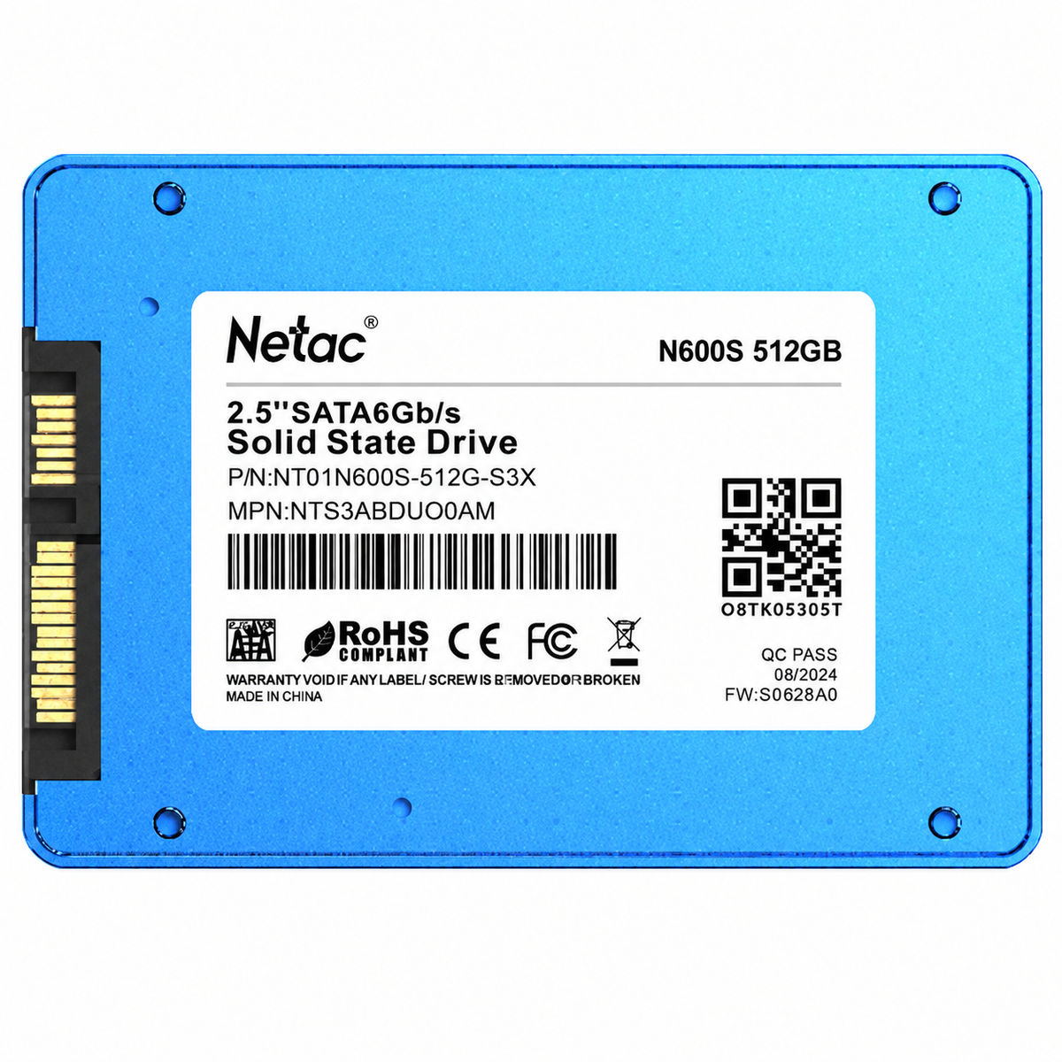 Netac N600S 512GB 2.5-inch SATA SSD — stock image