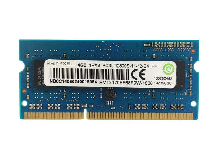 Ramaxel RMT3170EF68F9W-1600 4GB DDR3L-1600 laptop RAM white background