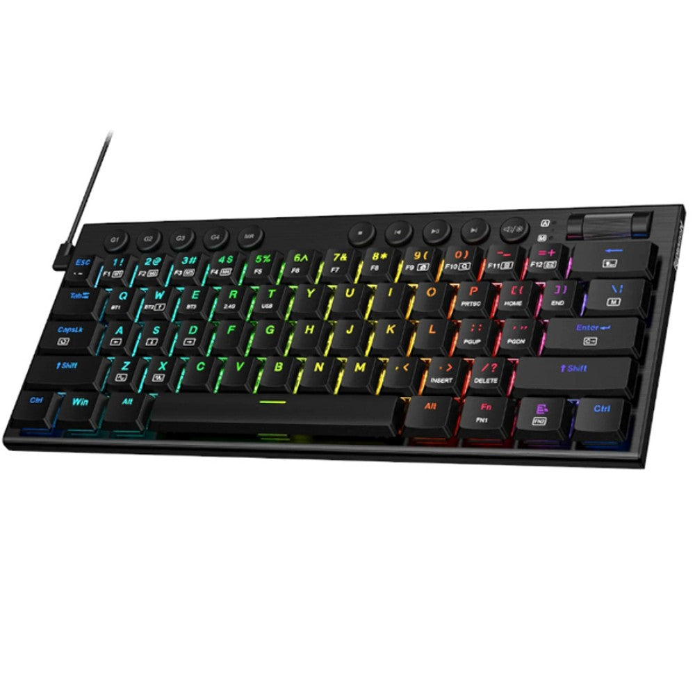 Redragon K632 Noctis wired RGB keyboard angled view