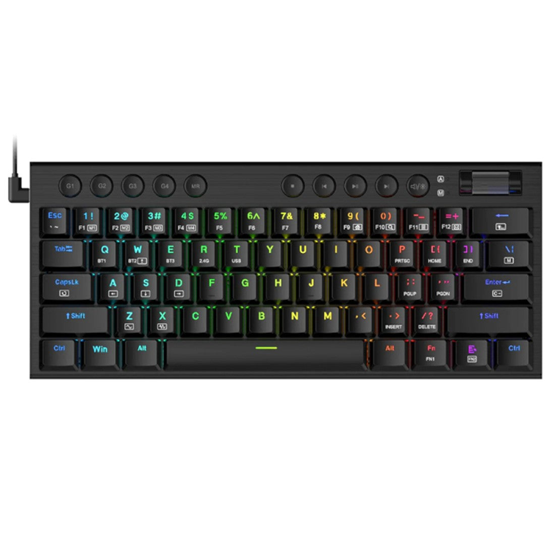 Redragon K632 Noctis wired RGB keyboard front view