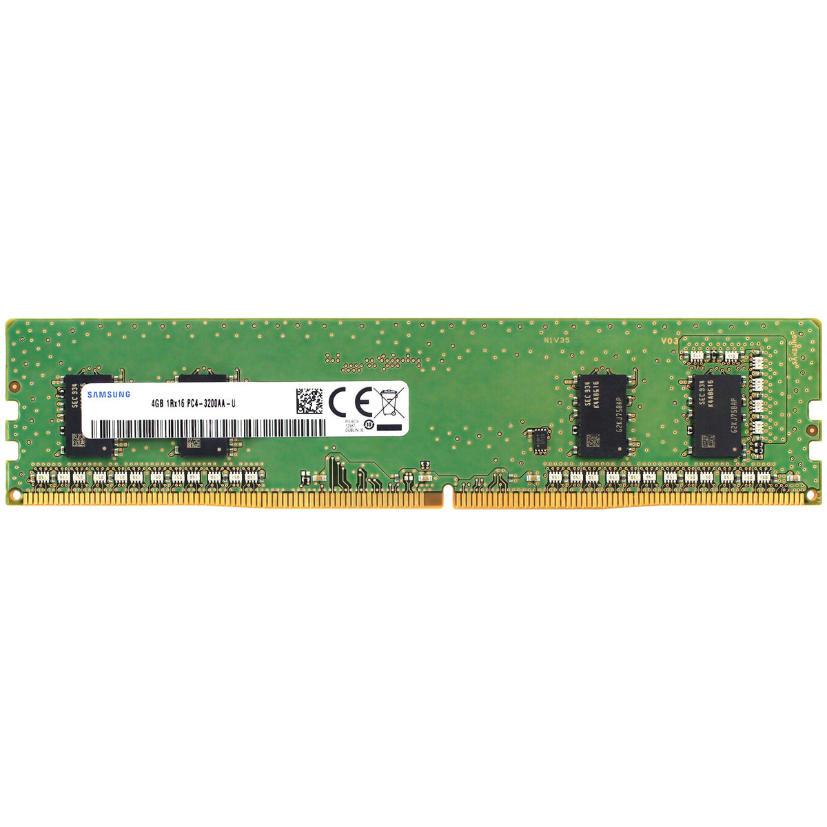 Samsung 4GB 3200MHz DDR4 Desktop RAM M378A5244CB0-CWE on white background