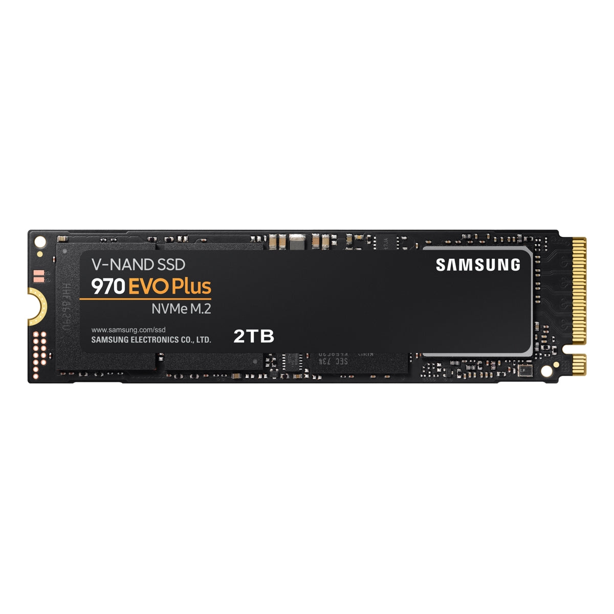 Samsung 970 EVO Plus 2TB M.2 NVMe SSD official front-facing product stock image