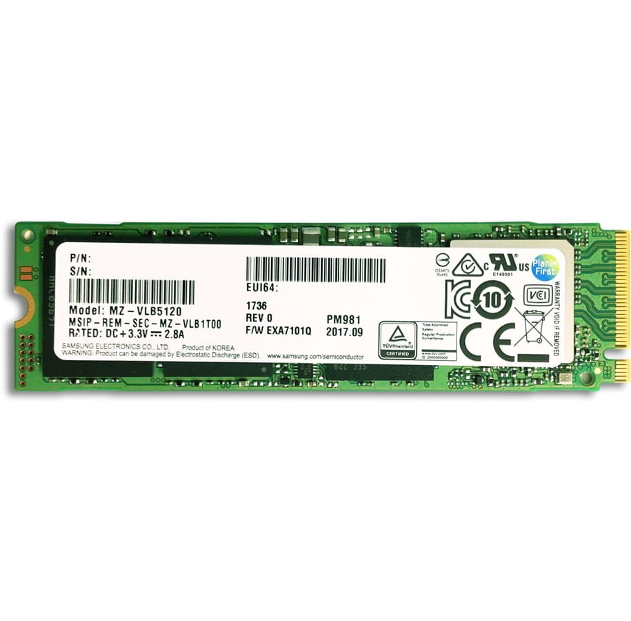 Samsung PM981 512GB M.2 2280 NVMe SSD MZVLB512HAJQ
