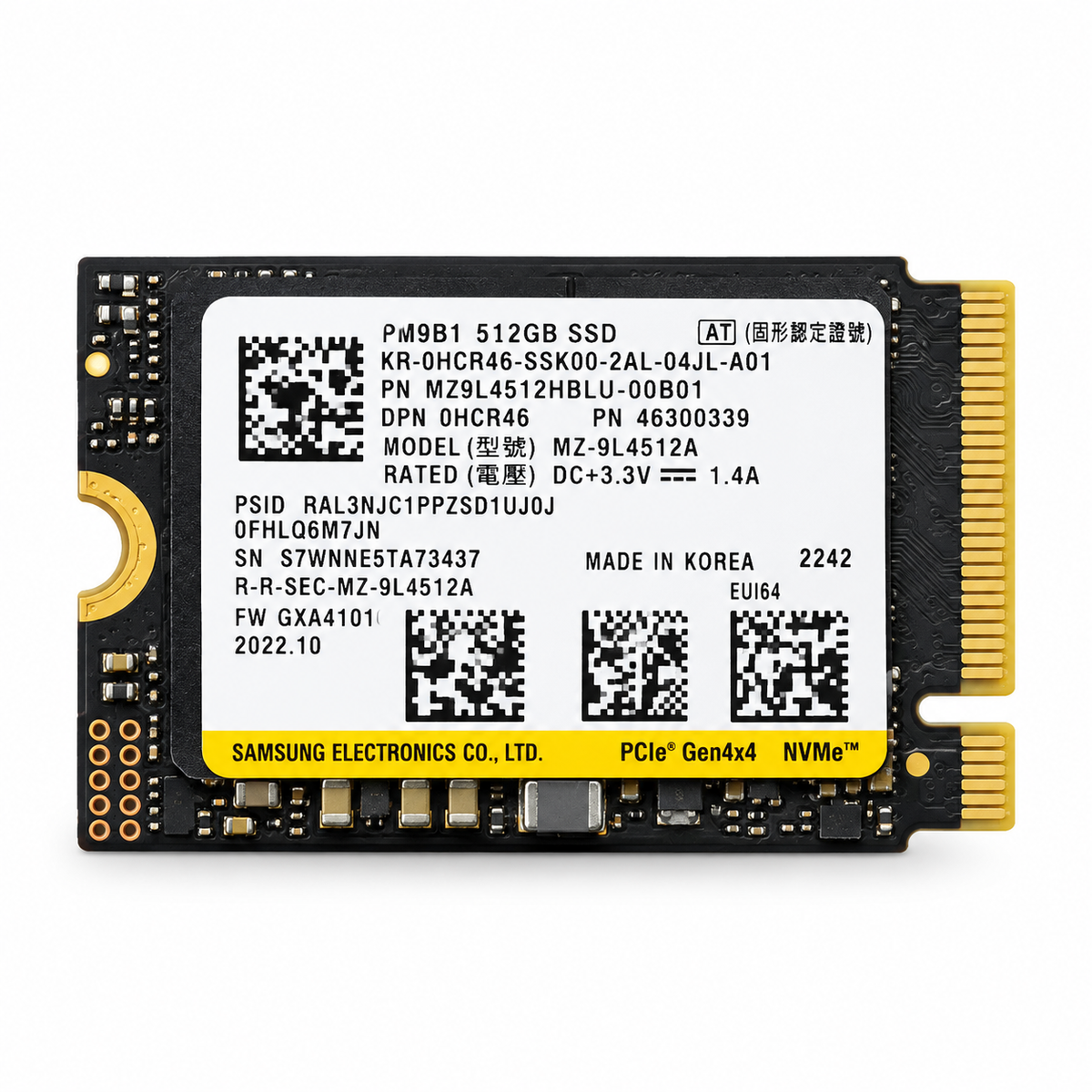 Samsung PM9B1 512GB NVMe SSD product image