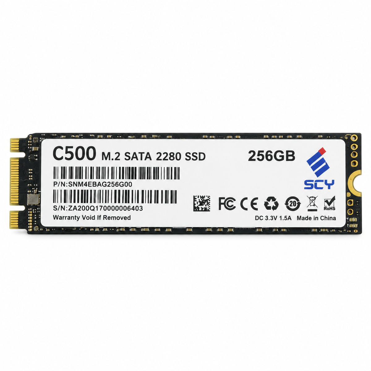 SCY C500 256GB M.2 SATA 2280 SSD illustration