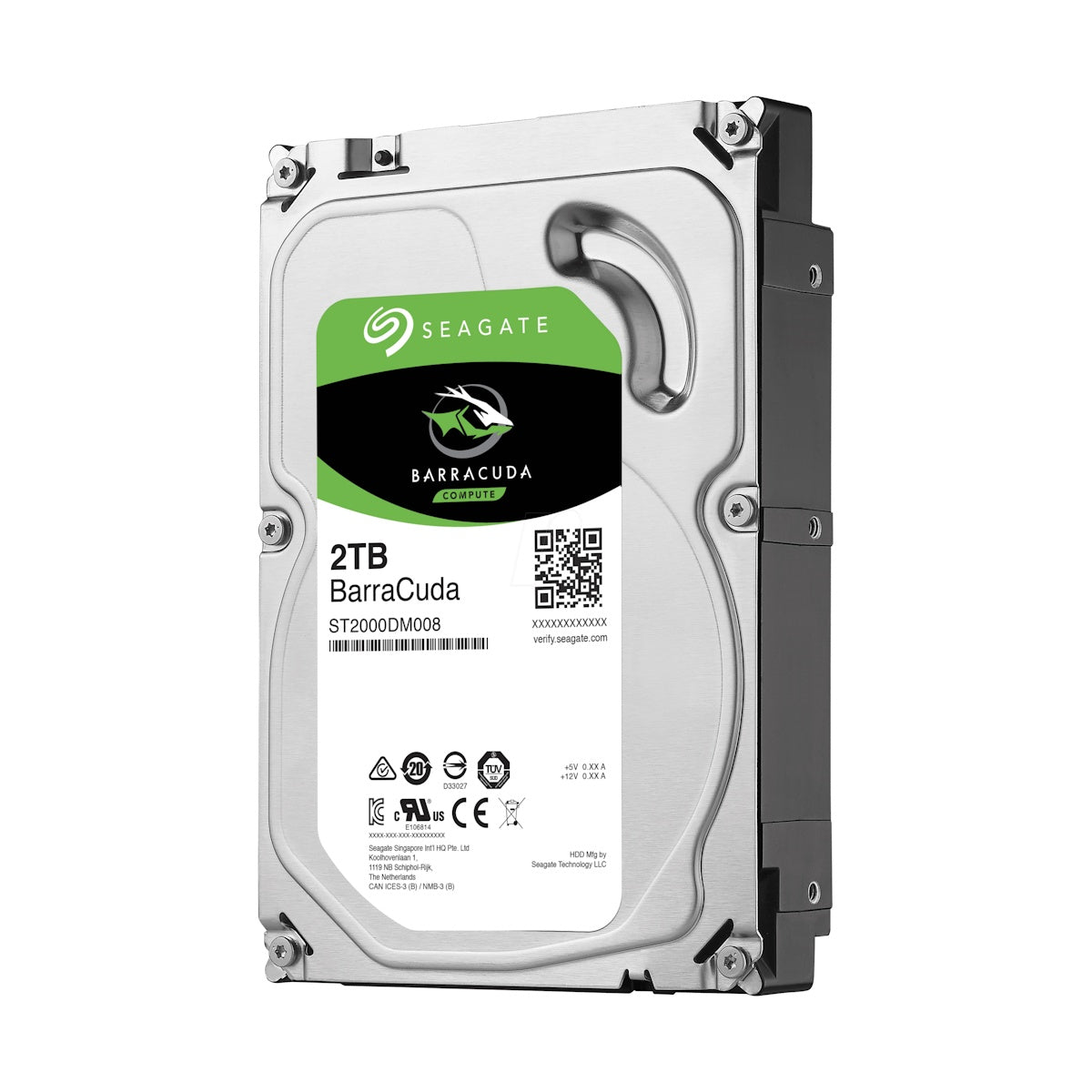 Seagate BarraCuda 2TB ST2000DM008 3.5-inch hard drive stock image