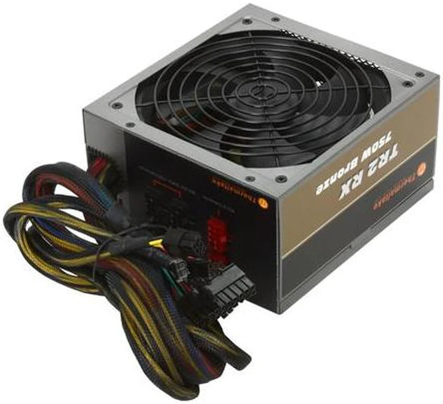 Thermaltake TR2 RX 750W power supply angled view