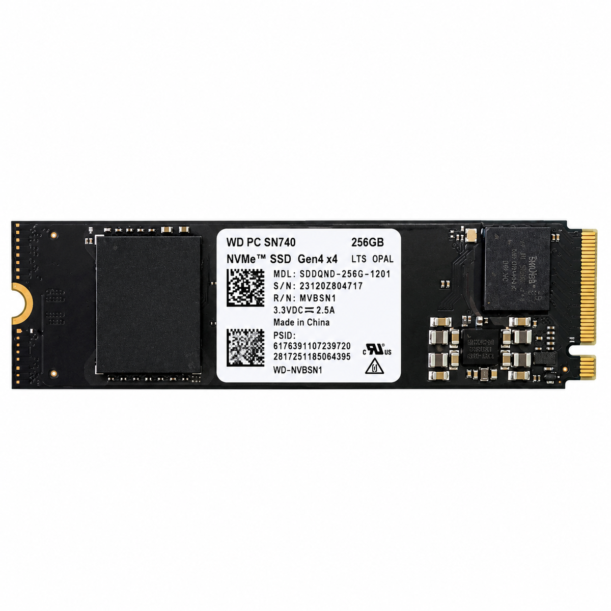Western Digital PC SN740 256GB SSD illustrative image